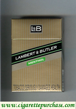 L&B Lambert and Butler Menthol cigarettes hard box